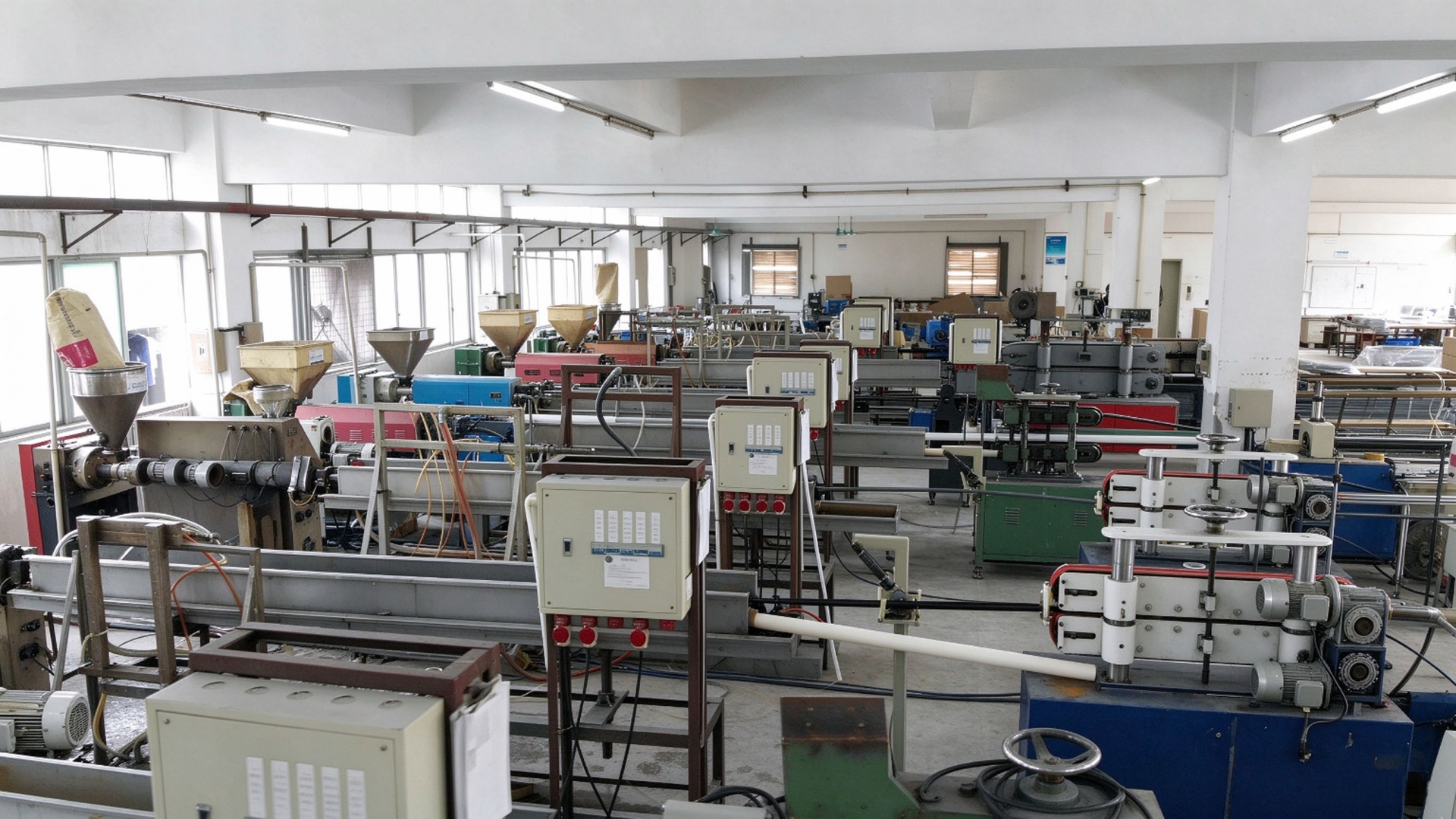 Extrusion production line - PVC profile extrusion
